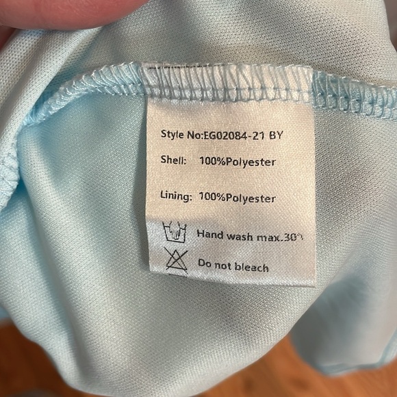 Elegant Flowy Baby Blue Dress, Cruise, mother of the bride, groom, cocktail, 14 - Picture 8 of 8